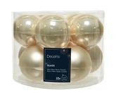 Decoris kerstballen van glas parel 6 cm