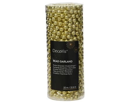 Decoris Kralenslinger kunststof - L10m Goud - afbeelding 1