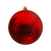 Decoris Kunststof Kerstbal 14 cm - Kerstrood