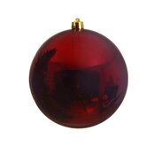 Decoris onbreekbare kerstbal oxblood 20 cm