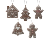 Decoris onbreekbare hanger bruin 10 cm