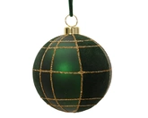 Decoris onbreekbare kerstbal dennegroen 8 cm