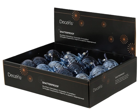 Decoris onbreekbare kerstbal uivorm 8 cm - afbeelding 2