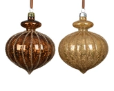 Decoris onbreekbare kerstbal van polystyreen in uivorm 8 cm