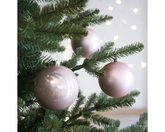 Decoris onbreekbare kerstballen blush pink 10 cm   - afbeelding 3