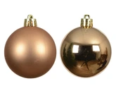 Decoris onbreekbare kerstballen brandy 10 cm - afbeelding 2