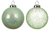 Decoris onbreekbare kerstballen icing mint 8 cm