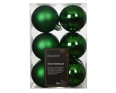Decoris onbreekbare kerstballen jolly green 6 cm   - afbeelding 1
