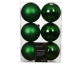Decoris onbreekbare kerstballen jolly green 8 cm