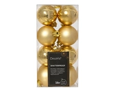 Decoris onbreekbare kerstballen lichtgoud 4 cm - afbeelding 1