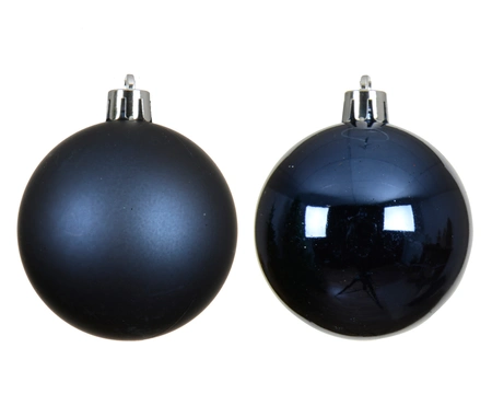 Decoris onbreekbare kerstballen night blue 10 cm - afbeelding 2