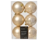 Decoris onbreekbare kerstballen parel 8 cm