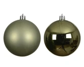 Decoris onbreekbare kerstballen rosemary green 10 cm - afbeelding 2