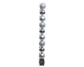 Decoris onbreekbare kerstballen zilver 6 cm   - afbeelding 1