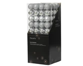 Decoris onbreekbare kerstballen zilver 6 cm   - afbeelding 6