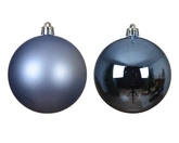 Decoris schokbestendige kerstballen blue dawn 10 cm - afbeelding 2