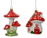 Decoris shatterproof figuur Wit Rood paddenstoel