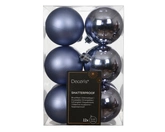 Decoris shatterproof kerstballen blue dawn 6 cm
