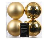 Decoris shatterproof kerstballen lichtgoud 10 cm
