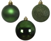 Decoris shatterproof kerstballen pine green 6 cm