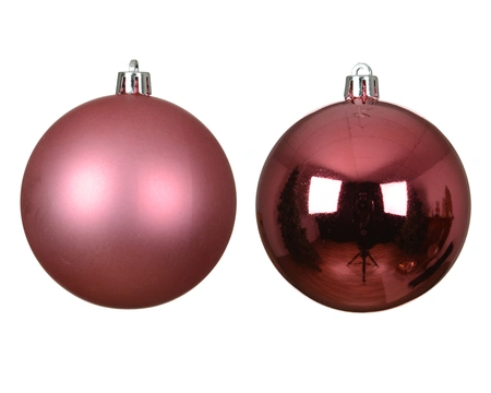 Decoris shatterproof kerstballen pink blossom 6 cm - afbeelding 2