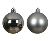 Decoris shatterproof kerstballen zilver 4 cm   - afbeelding 2
