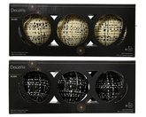 Decoris versierde kerstbal van glas rond 8 cm   - afbeelding 1