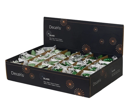Dennenappel glas d2.50h6cm groen - afbeelding 2