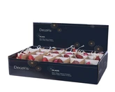 Dennenappel glas d2.5h6cm kerstrood ass - afbeelding 3