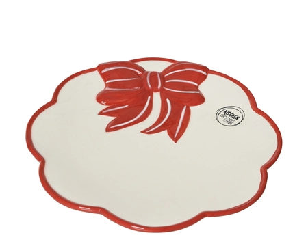 Dinerbord dolomt L24b24.5h3cm rd/wt - afbeelding 2