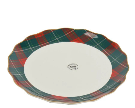 Dinerbord porselein d26.30h2.40cm wit - afbeelding 1