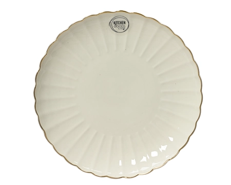 Dinerbord porselein d26.6h3.3cm wit - afbeelding 1