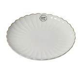 Dinerbord – Wit Porselein 26,6 cm met Gouden Rand  