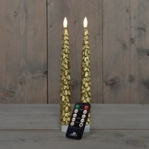 Dinerkaars kerstboom 27cm goud - afbeelding 2
