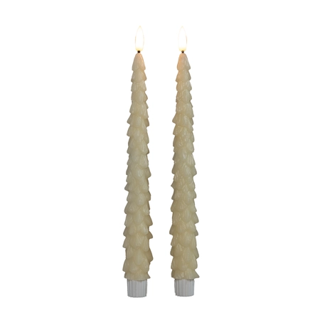 Dinerkaars kerstboom 27cm ivoor - afbeelding 1