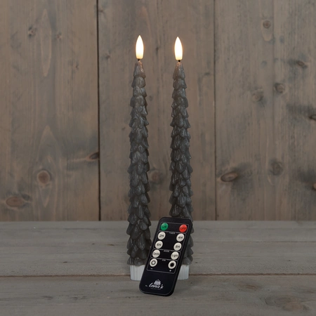 Dinerkaars kerstboom 27cm taupe - afbeelding 2