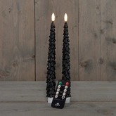 Dinerkaars kerstboom 27cm zwart - afbeelding 2