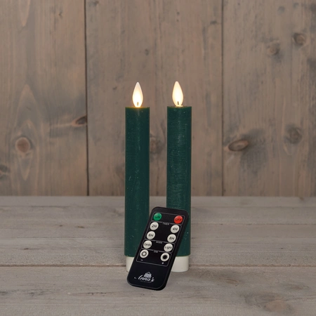 Dinerkaars wax 18cm antiek grn 2st - afbeelding 2