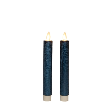 Dinerkaars wax 18cm d.blauw 2st - afbeelding 1