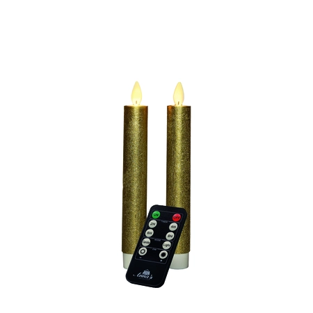 Dinerkaars wax 18cm goud 2st - afbeelding 1