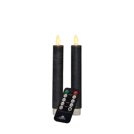 Dinerkaars wax 18cm grijs 2st - afbeelding 1