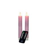 Dinerkaars wax 18cm licht roze 2st