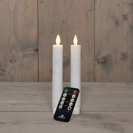 Dinerkaars wax 18cm wit 2st - afbeelding 2