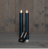 Dinerkaars wax 23cm d.blauw 2st - afbeelding 2