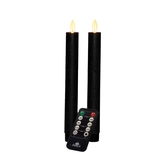 Dinerkaars wax bw.vlam 23cm zwt 2st - afbeelding 1