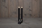 Dinerkaars wax bw.vlam 23cm zwt 2st - afbeelding 2