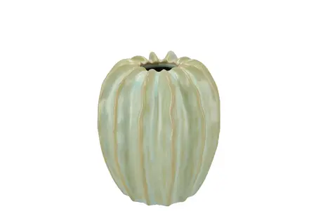 Dion Green Vase Structure 14X14X15Cm