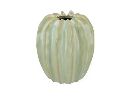 Dion Green Vase Structure 20X20X23Cm