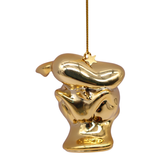 Disney kerstornament Donald goud hoofd resin 6 cm