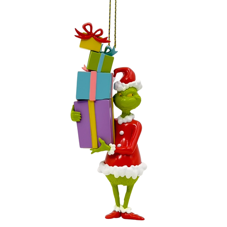 Disney kerstornament Grinch kado's plastic 11 cm
